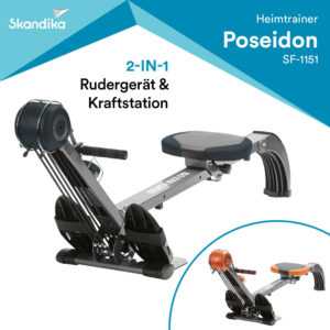 Skandika Regatta Multi Gym Poseidon Rudergerät Fitness klappbar max.110 Kg Neu