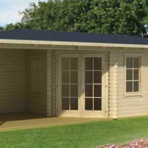 40 mm Gartenhaus Aruba 3A Gerätehaus ca. 720x320 cm Blockhaus Holzhaus Schuppen
