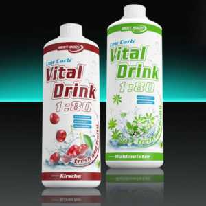 9,98€/Ltr. Best Body Low Carb Vital Drink 2 x 1000ml Mineraldrink  Getränkesirup