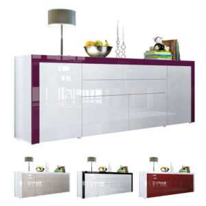 Sideboard Kommode Anrichte Highboard La Paz V2 in Weiß - Hochglanz