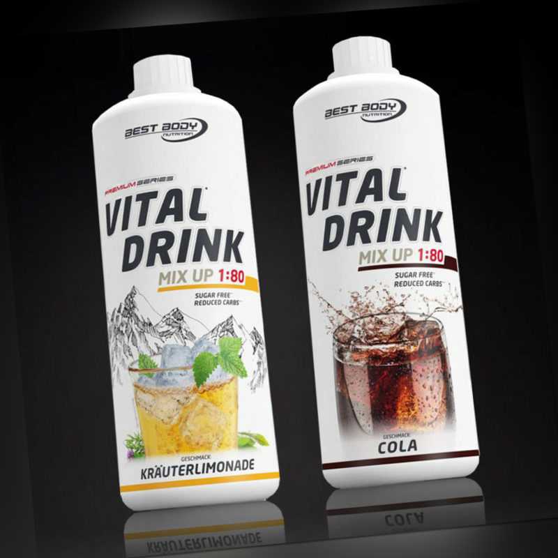 9,98€ /Ltr. Best Body Low Carb Vital Drink 2 x 1 Ltr Mineraldrink Sirup Aktion !