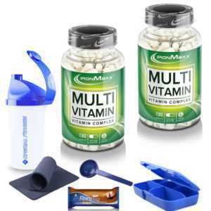 21,13 €/100g ++ IronMaxx - 2 x Multivitamin, 130 Kapseln à 456mg ++ 2 Dosen!