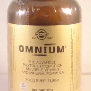 Solgar Omnium Multiple Vitamin & Mineral Formel 180 Tabletten Bbe 01/21
