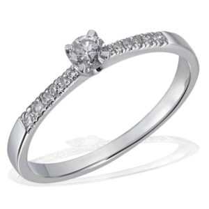 Goldmaid Ring 585 Weißgold 13 Brillanten 0,25 ct. Glamour Verlobungsring
