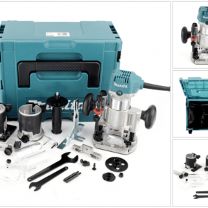 Makita RT 0700 CX2J - 710 W Oberfräse und Trimmer im Makpac