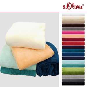 s.Oliver Wellsoft Decke Wohndecke Wolldecke Kuscheldecke Sofadecke