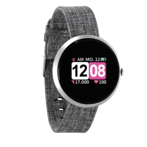 Silber Smartwatch Bluetooth Uhr Tracker Schrittzähler Puls Fitnessarmband Damen