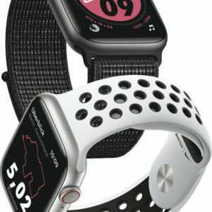 Apple Watch Nike+ Series 5 Cell (LTE) 44 mm Alu silver, Sport platinum/black