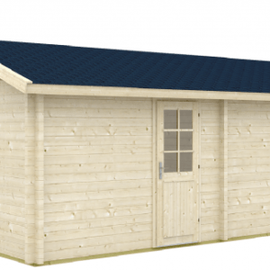 Doppel-Gartenhaus Mikko 70-Iso 6,20 x 4,20m 24m² Doppelhaus Blockhaus 28mm Boden