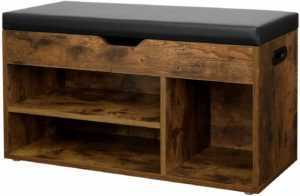Schuhbank Sitzbank mit gepolstert, Sitztruhe Schuhschrank Schuhablage LHS30BX