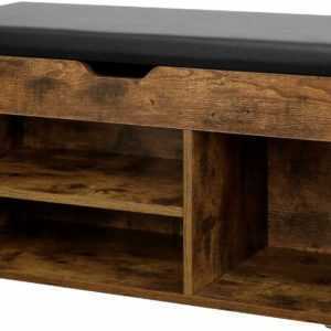 Schuhbank Sitzbank mit gepolstert, Sitztruhe Schuhschrank Schuhablage LHS30BX
