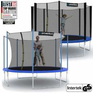 KINETIC SPORTS Trampolin Outdoor Garten inkl. Netz Sprungtuch Randabdeckung SET