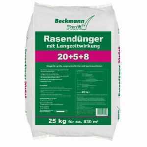 Langzeitwirkung Rasendünger 25 kg Premium für ca. 830m² Rasen Beckmann Profi