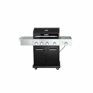 Allgrill Gasgrill ELEGANCE schwarz- BBQ Grill Seitenkocher + Steakzone