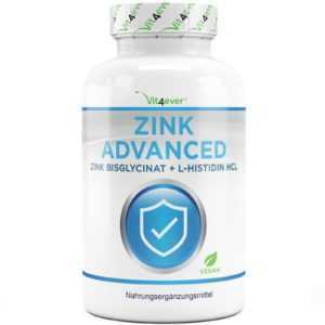 ZINK ADVANCED - 400 Tabletten  á 25 mg + Histidin HCL - Hochdosiert + Vegan