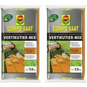 (5,37€/1kg) COMPO SAAT® Vertikutier-Mix 15 kg Rasen vertikurieren Säen Dünger