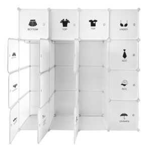 Ribelli Kleiderschrank Steckkleiderschrank Schrank Portable Garderobe 16 Würfel