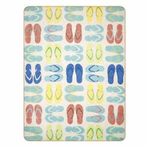 PAD Decke Flipflop Schuhe multicolor Wohndecke Kuscheldecke