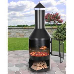 Garten- und Terrassenkamin Gartengrill Gartenkamin Feuerstelle Grill Grillrost