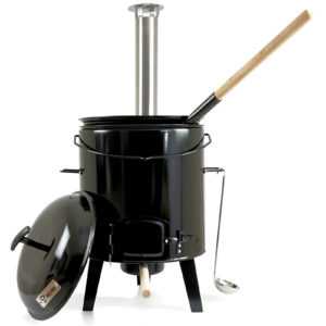BBQ-Toro Gulaschkanone | Gulaschkessel  | Eintopfofen 17 L emailliert mit Deckel