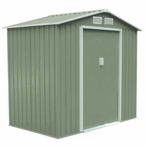 HATTORO S100 Metall Gerätehaus XL Geräteschuppen Garten Schuppen Gartenhaus Grün