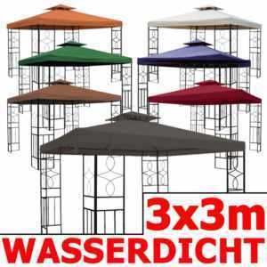 Pavillon 08 WASSERDICHT 3x3 Metall Festzelt wasserfest Ersatzdach Pavillion NEU