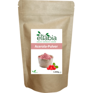 Acerola Pulver Vitamin C Acerolapulver 1Kg 1000g Maxi Pack Kirsche Vegan eltabia