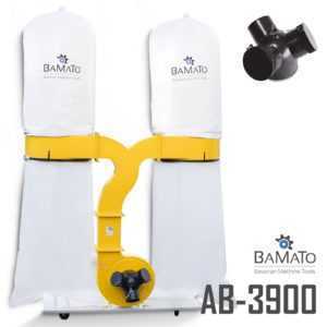 BAMATO Absauganlage AB-3900 mit Y-Adapter Späneabsaugung Absaugung 400V