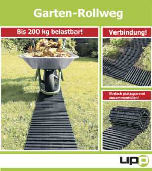Rasen 30x150cm Gartenweg Rollweg Beetplatten Beet UPP Gartenplatten 