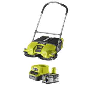 RYOBI R18SW3-0 Akku-Kehrmaschine + 4,0 Ah Akku + Ladegerät