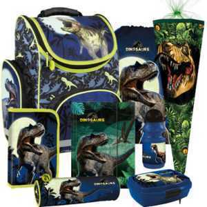 Dinosaurier Dino Ranzen Schulranzen Rucksack Tornister Set mit Schultüte 8 tlg