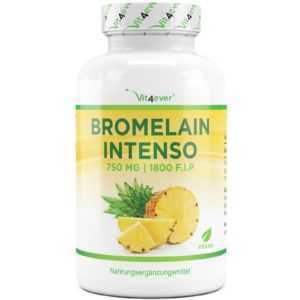 Bromelain / Bromelin - 120 Kapseln (v) a 750mg  (1800 F.I.P) - Ananas-Extrakt