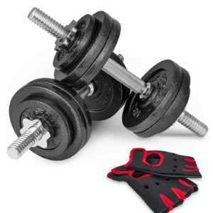 Hop-Sport 30kg Hantelset Gusseisen Kurzhanteln 2er Set Hanteln Gewichte 2x15 kg