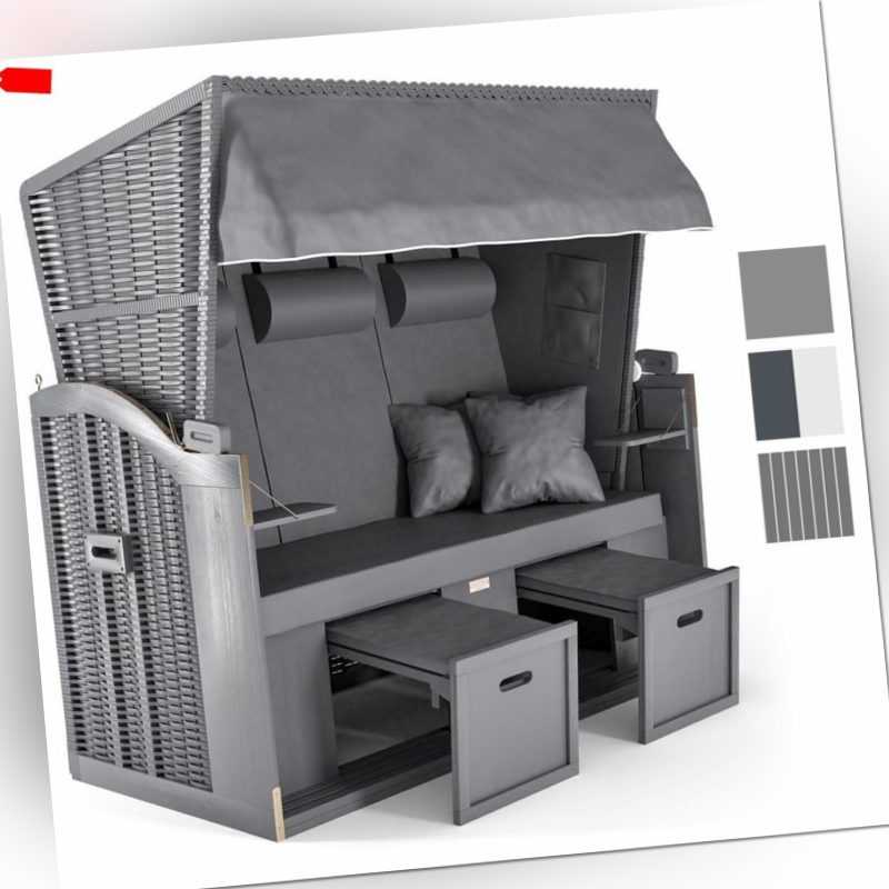 Strandkorb XXL DELUXE 160cm Volllieger Gartenliege Ostsee ...