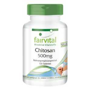 Chitosan Fettblocker 500 mg - 120 Tabletten | HOCHDOSIERT | Abnehmen | fairvital