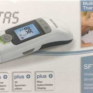 SANITAS SFT 77 Multifunktions Thermometer Fieberthermometer Ohr und Stirn 6in1