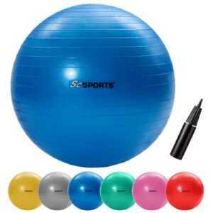 ScSPORTS® Gymnastikball Sitzball 65 cm Fitnessball Sportball Büroball mit Pumpe