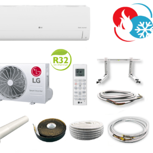 LG Standard Klimaanlage Inverter Split Set S12EQ, 3,5 kW mit Montageset; EEK A++