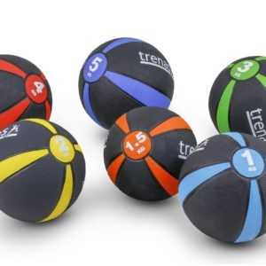 Medizinball trenas aus Gummi - Gymnastik - Kraft - Fitness - Ball - 1 bis 5 kg
