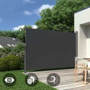 Seitenmarkise Windschutz Markise Sonnenschutz Seitenrollo 180x350cm für Balkon