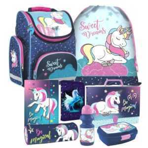 Einhorn Unicorn PFERD PONY HORSE 8* tlg SET SCHULRANZEN RANZEN TORNISTER Pegasus
