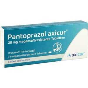 PANTOPRAZOL axicur 20 mg magensaftres.Tabletten 14 St PZN 14293477