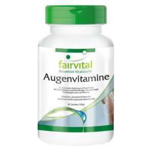 Augenvitamine 60 Tabletten, komplettes Multivitamin + Augenvitalstoffe fairvital