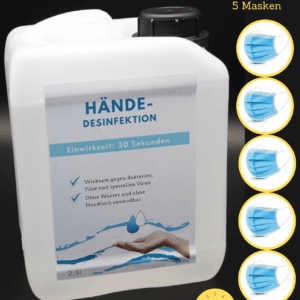 2,5 Liter Desinfektionsmittel  aus Alkohol (99%) Glycerin (99,5%) hergestellt