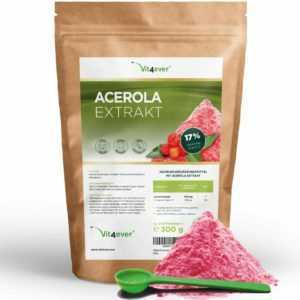 Acerola Extrakt - 300g Pulver - natürliches Vitamin C + Dosierlöffel