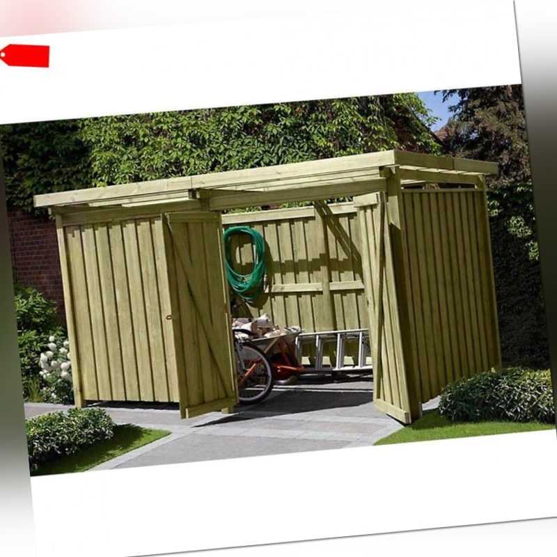 Gerätehaus Gartenschuppen aus Holz Typ 3 Fahrrad