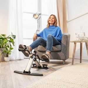 Mini Fitnessbike Fitnessgerät Pedaltrainer Heimtrainer Arm und Beintrainer silbe