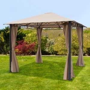 Gartenpavillon 3x3m Pavillion 4 Seitenteile Gartenzelt Pavillon Metall Partyzelt