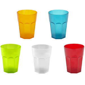 5x Kunststoffbecher Trinkbecher Party-Becher Plastik Trink-Gläser Mehrweg Bunt 0
