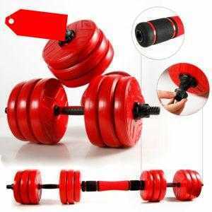 2in1 Kurzhantel Langhantel 2erSet Hantel Hantelset Dumbbell Gewichte verstellbar